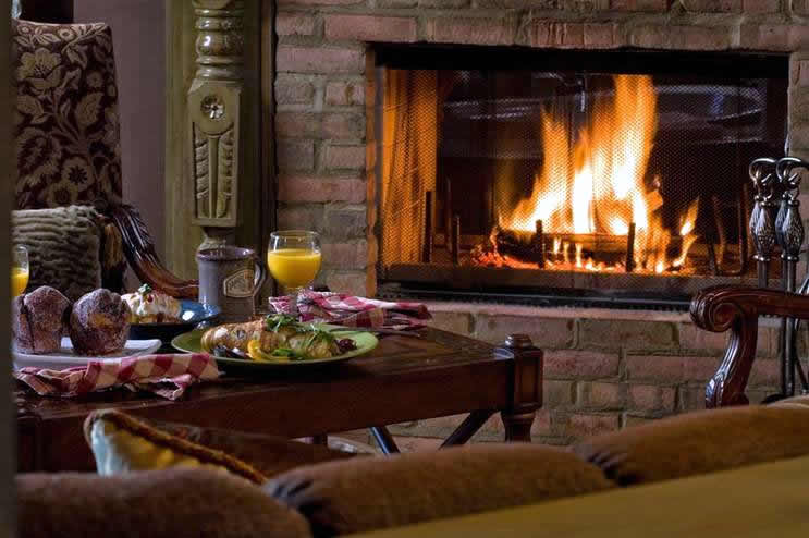 Breakfast by the Fire